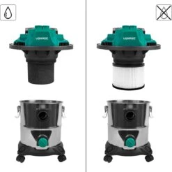 Aspirateur Eau Et Poussière VONROC - Aspirateur Tout Usage - 1400W - Fonction Soufflerie - Réservoir 20L - Tuyau 3m - Câble D'alimentation 6m -Nettoyage Produits Boutique 1200x1197 9