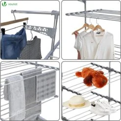 Vounot Séchoir à Linge Pliable à Roulettes Séchoir à Linge En Acier Inoxydable De Grande Capacité Ceinture Pliante à 3 Couches 23m Intérieur Outdoor Sèche-linge En Métal 170x60x152cm 13 Vounot Séchoir à Linge Pliable à Roulettes Séchoir à Linge En Acier Inoxydable De Grande Capacité Ceinture Pliante à 3 Couches 23m Intérieur Outdoor Sèche-linge En Métal 170x60x152cm -Nettoyage Produits Boutique 1200x1198 6