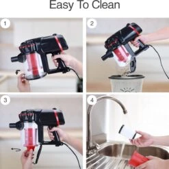 Aigostar Cyclone 33YAT - Aspirateur Balai - 3 En 1 - Avec Cordon - 600W - Aspirateur Sans Sac - Câble De 5 Mètres - Rouge/noir -Nettoyage Produits Boutique 1200x1199 13