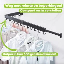 Wasrek Wasrek - 84 CM - Portant - Portant - Portant - Portant - Portant - Étendoir Mural - Étendoir Mural - Étendoir Suspendu - Wasrek Suspendu - Étendoir Mural - Pliable -Nettoyage Produits Boutique 1200x1199 4