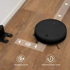 Aspirateur Robot Smart Sinji - 4 Modes De Nettoyage - Fonction De Nettoyage - Station De Charge - Contrôle Via App - Télécommande - Commande Vocale Via Google Et Alexa - Zwart -Nettoyage Produits Boutique 1200x1200 1009