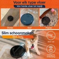 Aspirateur Robot Smart Happysnoots Avec Fonction De Nettoyage - Google Home Et Alexa - Robot De Nettoyage - Robot Aspirateur Pour Poils De Chien -Nettoyage Produits Boutique 1200x1200 1025