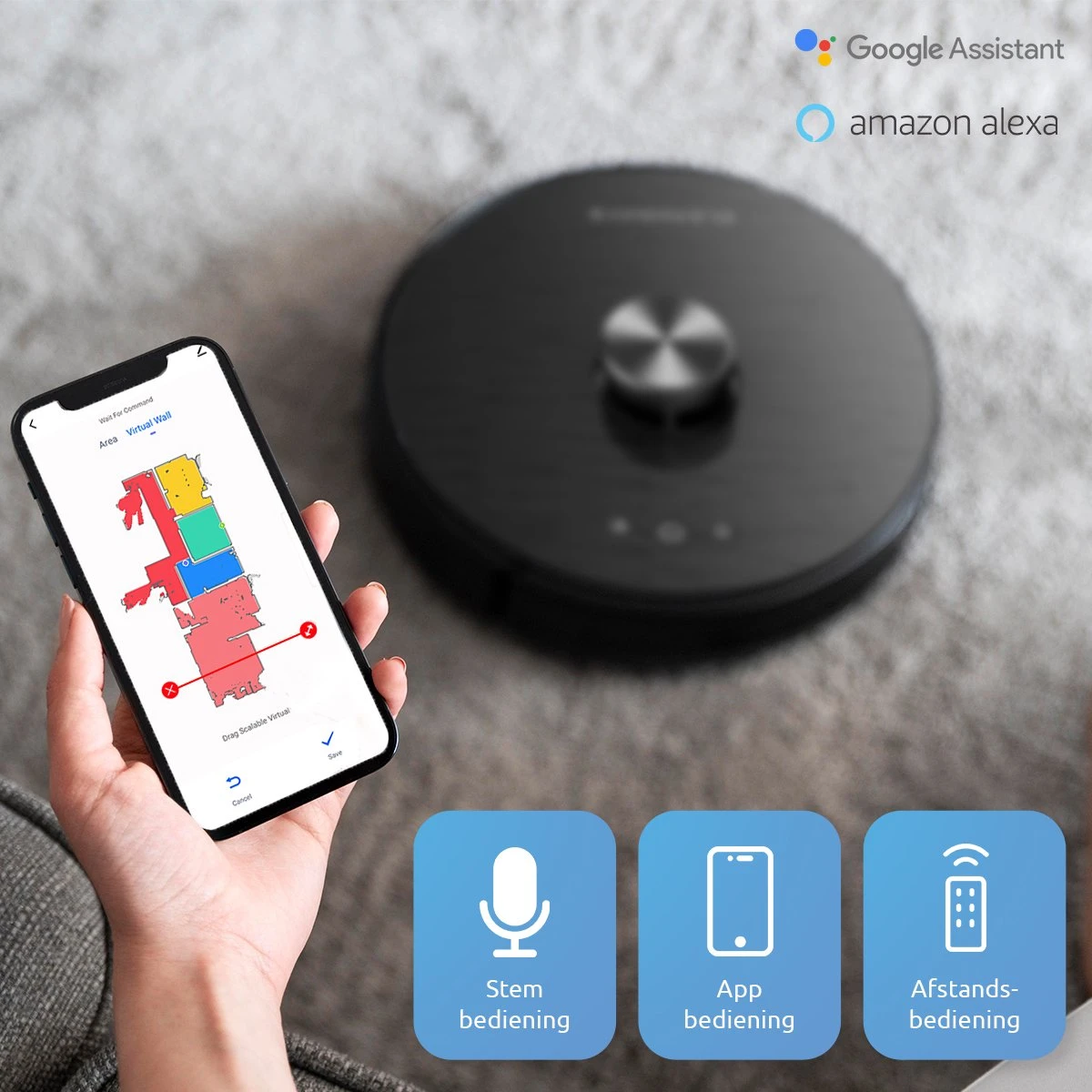 Aspirateur Robot CleanDays XR500 Avec Fonction De Nettoyage Avancée - Navigation Laser LDS - Puissance D'aspiration 6500PA 7 Aspirateur Robot CleanDays XR500 Avec Fonction De Nettoyage Avancée - Navigation Laser LDS - Puissance D'aspiration 6500PA – Image 5