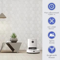 Neabot NoMo N2 - Aspirateur Robot - Avec Fonction Lavage - Robots Aspirateurs - Avec Station De Recharge - 3 Niveaux D'Aspiration - Wit -Nettoyage Produits Boutique 1200x1200 1118