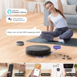 Aspirateur Robot Sysperl® V40P V3 - Aspirateur Robot Electrique - Aspirateur Robot Avec Station De Recharge - Fonction Lavage - Aspirateur Robot Avec Télécommande - 2600PA - Zwart -Nettoyage Produits Boutique 1200x1200 1143