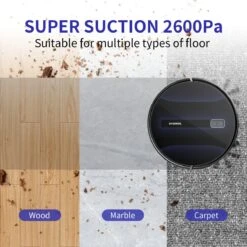 Aspirateur Robot Sysperl® V40P V3 - Aspirateur Robot Electrique - Aspirateur Robot Avec Station De Recharge - Fonction Lavage - Aspirateur Robot Avec Télécommande - 2600PA - Zwart -Nettoyage Produits Boutique 1200x1200 1144