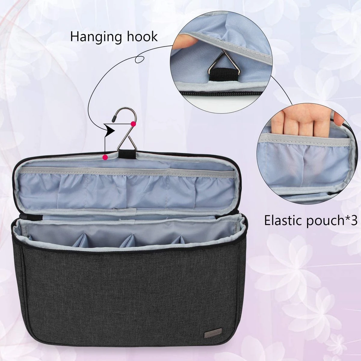 Sac De Voyage Pour Dyson Airwrap Styler, étui De Transport Pour Les Outils De Coiffage Dyson Airwrap Et De Nombreux Accessoires, Noir 5 Sac De Voyage Pour Dyson Airwrap Styler, étui De Transport Pour Les Outils De Coiffage Dyson Airwrap Et De Nombreux Accessoires, Noir – Image 3