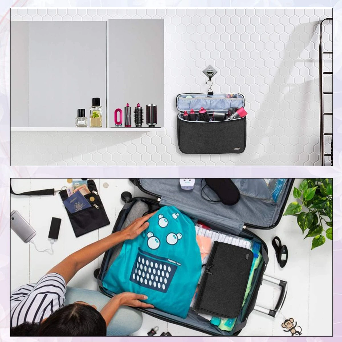 Sac De Voyage Pour Dyson Airwrap Styler, étui De Transport Pour Les Outils De Coiffage Dyson Airwrap Et De Nombreux Accessoires, Noir 8 Sac De Voyage Pour Dyson Airwrap Styler, étui De Transport Pour Les Outils De Coiffage Dyson Airwrap Et De Nombreux Accessoires, Noir – Image 6