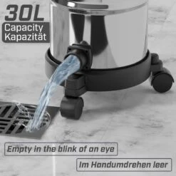 GoodVibes - Aspirateur Industriel - Nettoyeur à Sec - Fonction Soufflage - Aspirateur à Eau - Aspirateur Multifonctions - 30L - 2300W - Inox - Rouge -Nettoyage Produits Boutique 1200x1200 1284