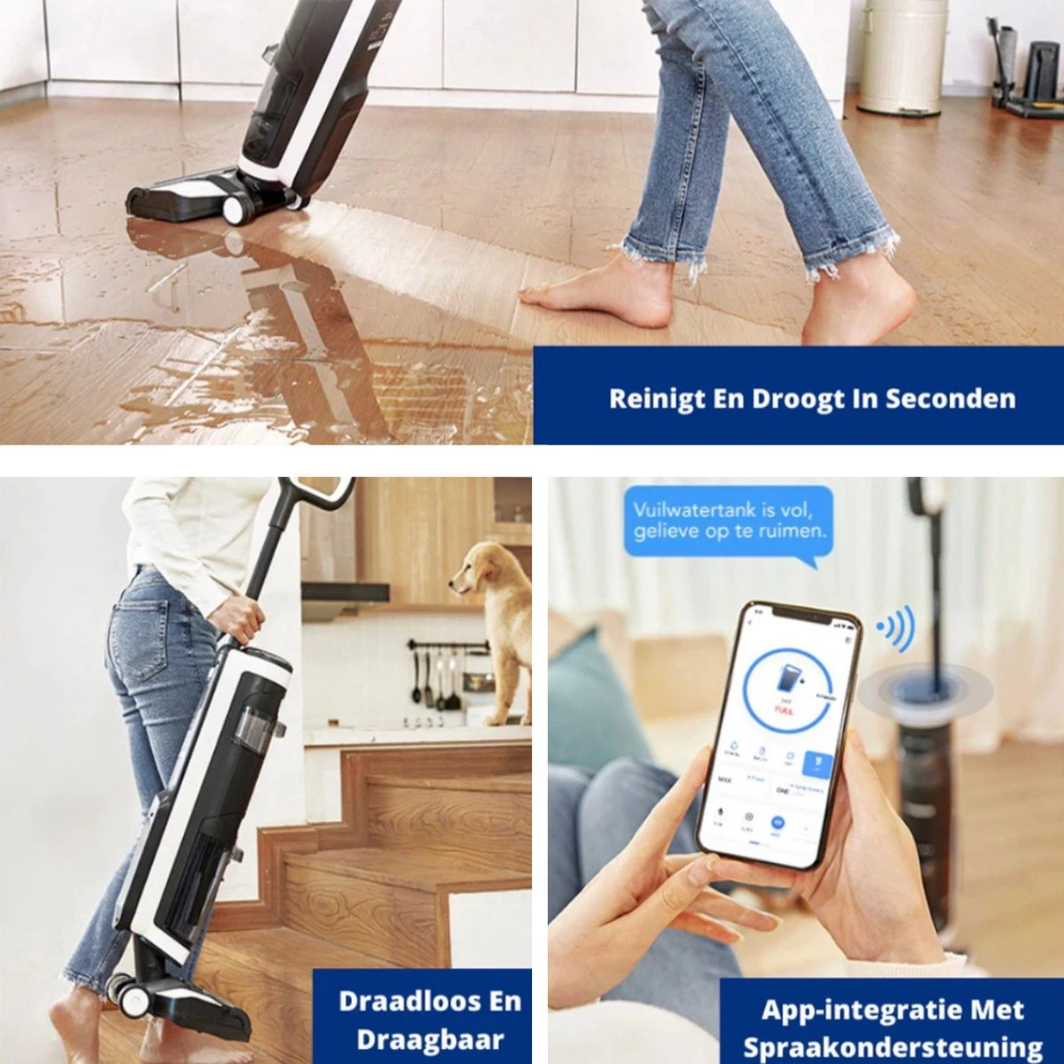 Tineco® - Aspirateur Sans Fil - Aspirateur - Sans Sac - Lessive Et Aspiration - Floor One S3 Breeze - Puissance 220W - Aspiration Puissante - Appareil 3 En 1 - Batterie 4000mAh 9 Tineco® - Aspirateur Sans Fil - Aspirateur - Sans Sac - Lessive Et Aspiration - Floor One S3 Breeze - Puissance 220W - Aspiration Puissante - Appareil 3 En 1 - Batterie 4000mAh – Image 7