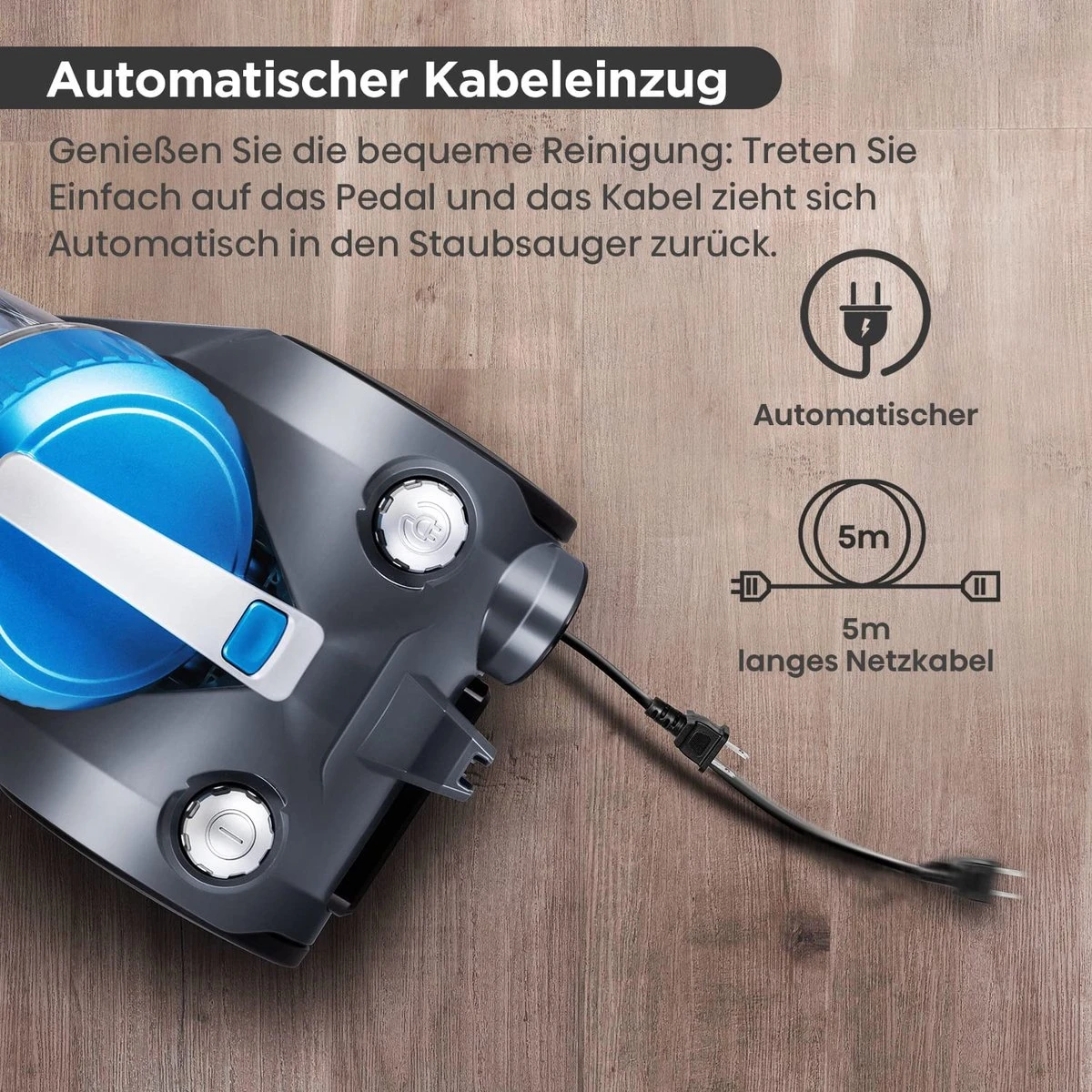 Aspirateur Sans Sac Intelectro - Énormément Puissant - Résultat Optimal Sur Toutes Les Surfaces - 850W - Cordon De 5 M - Livraison Plus Rapide Qu'indiqué ! 5 Aspirateur Sans Sac Intelectro - Énormément Puissant - Résultat Optimal Sur Toutes Les Surfaces - 850W - Cordon De 5 M - Livraison Plus Rapide Qu'indiqué ! – Image 3