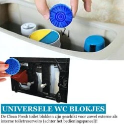 Blocs Sanitaires Clean Fresh - Blocs Sanitaires Pack économique Pour 5 Mois - Bloc Sanitaire Universel Pour Tout Réservoir De Chasse / GROHE / GEBERIT / Réservoir De Chasse Encastré -Nettoyage Produits Boutique 1200x1200 1411