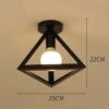 Suspension Noire - Lampe D'ambiance - Plafonnier - Lampe De Cuisine - Ø25 Cm - Zwart - Métal - Pyramide - Industriel - E27 - 240V - Sans Source Lumineuse -Nettoyage Produits Boutique 1200x1200 1412