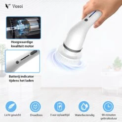 Vosoi - Brosse De Nettoyage électrique - Polisseuse - Brosse à Récurer électrique - Polisseuse - Produits De Produits De Nettoyage - 7 Accessoires - Sans Fil - Cuisine - Salle De Bain - Voiture - Nettoyeur De Sol Avec Manche 17 Vosoi - Brosse De Nettoyage électrique - Polisseuse - Brosse à Récurer électrique - Polisseuse - Produits De Produits De Nettoyage - 7 Accessoires - Sans Fil - Cuisine - Salle De Bain - Voiture - Nettoyeur De Sol Avec Manche -Nettoyage Produits Boutique 1200x1200 1434