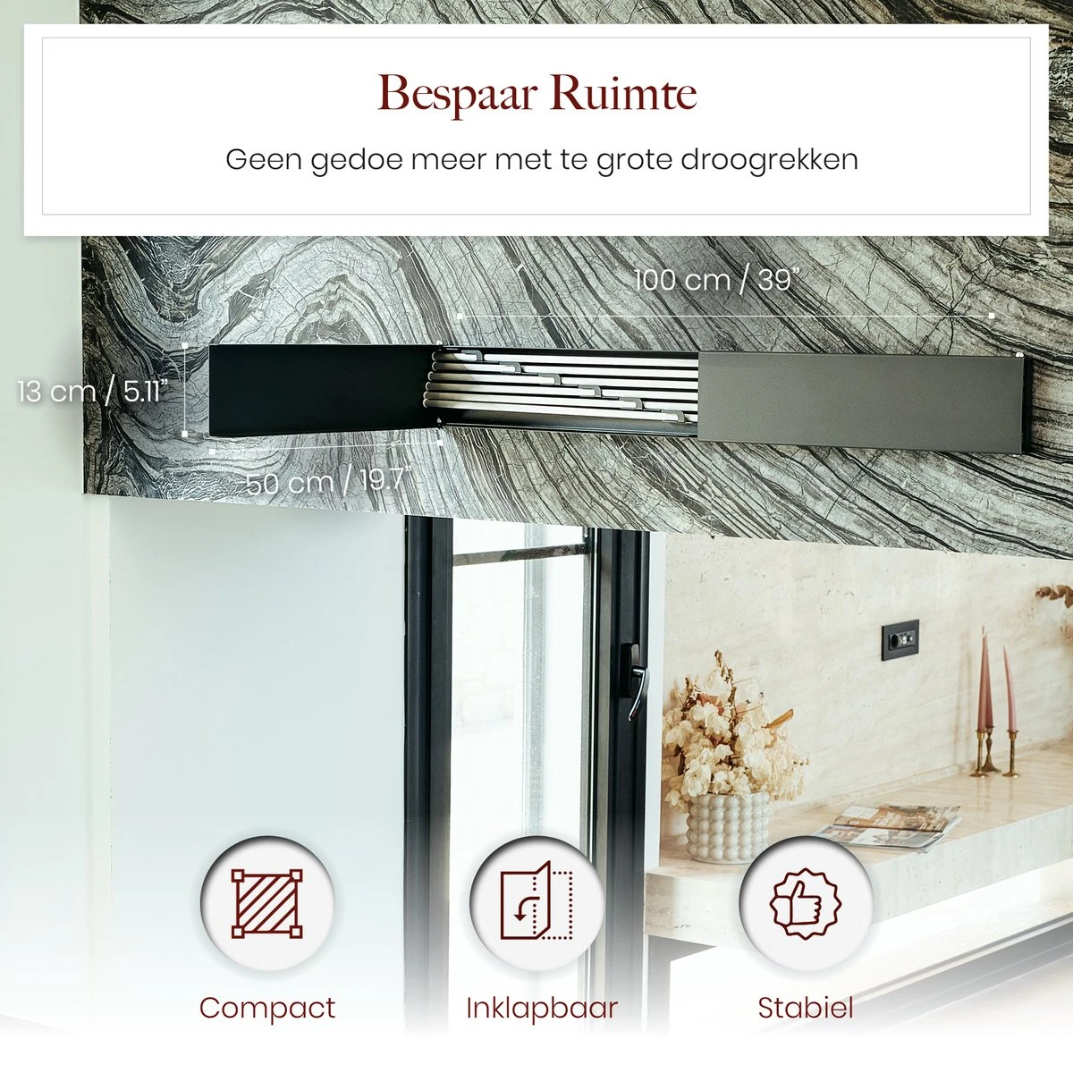 Séchoir à Linge Pliable Homestic© - Longueur De Séchage 6 M - Séchoir à Wasrek Universel Pour Salle De Bain/ Jardin/chambre/balcon - Aluminium - Anthracite 7 Séchoir à Linge Pliable Homestic© - Longueur De Séchage 6 M - Séchoir à Wasrek Universel Pour Salle De Bain/ Jardin/chambre/balcon - Aluminium - Anthracite – Image 5