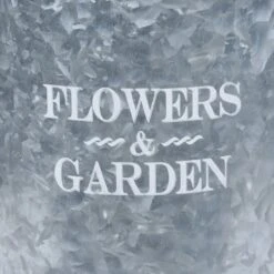 Seau/pot à Fleurs En Métal Argenté Avec Anse En Bois 14 Litres D24 X H25 Cm - Décoration De Jardin - Seau à Fleurs/bac à Fleurs/jardinière -Nettoyage Produits Boutique 1200x1200 1467