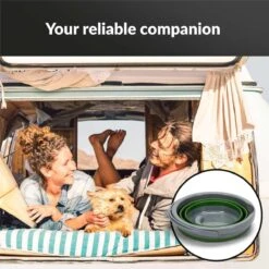 Seau Pliable De 5 Litres Avec Couvercle Et Poignée Seau Pliable De 5 Litres Pour Le Camping, La Pêche, Le Nettoyage, Etc. Petit Seau à Eau Pliable En Plastique Et Silicone Gris/vert -Nettoyage Produits Boutique 1200x1200 1479