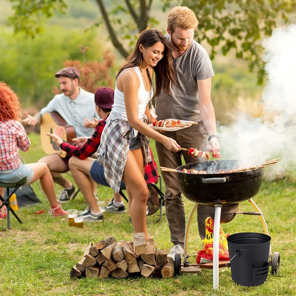 Seau à Cendres Noir Avec Couvercle Et Pelle, Acier, Seau à Charbon Avec Anse, 19 L, Pelle à Cendres, Cheminée Et Grill, 47,5 X 38 X 33 Cm 9 Seau à Cendres Noir Avec Couvercle Et Pelle, Acier, Seau à Charbon Avec Anse, 19 L, Pelle à Cendres, Cheminée Et Grill, 47,5 X 38 X 33 Cm – Image 7