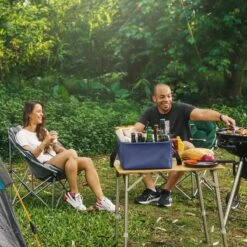 Seau Pliable Navaris - Capacité 15 Litres - Seau Carré Pour Le Camping, La Pêche Et Les Activités De Plein Air - Poubelle Pour La Vaisselle Et Le Linge - Blauw -Nettoyage Produits Boutique 1200x1200 1487