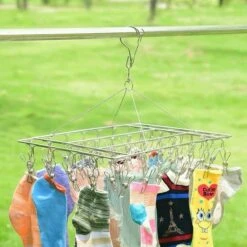 Étendoir à Chaussettes En Acier Inoxydable, étendoir à Linge, Avec Crochet Tournant, Résistant Au Vent, Cintre Pour Chaussettes, Sous-vêtements, Soutiens-gorge, Vêtements De Bébé, Gants (36 Pinces) 10 Étendoir à Chaussettes En Acier Inoxydable, étendoir à Linge, Avec Crochet Tournant, Résistant Au Vent, Cintre Pour Chaussettes, Sous-vêtements, Soutiens-gorge, Vêtements De Bébé, Gants (36 Pinces) -Nettoyage Produits Boutique 1200x1200 153