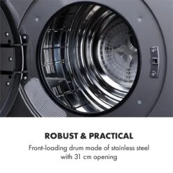 Sèche-linge Klarstein EZ Dry Sèche-linge à Air Extrait 1500W - Chargement Frontal - Capacité De Lavage 6 Kg - 3 Réglages De Chaleur - 6 Programmes -Nettoyage Produits Boutique 1200x1200 154