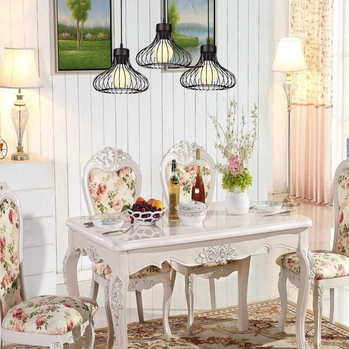 Suspension Noire - Lampe D'ambiance - Plafonnier - Lampe De Cuisine - Ø37 Cm - Zwart - Métal - Industriel - Intérieur Noir - E27 - 240 V - Sans Source Lumineuse 12 Suspension Noire - Lampe D'ambiance - Plafonnier - Lampe De Cuisine - Ø37 Cm - Zwart - Métal - Industriel - Intérieur Noir - E27 - 240 V - Sans Source Lumineuse – Image 10