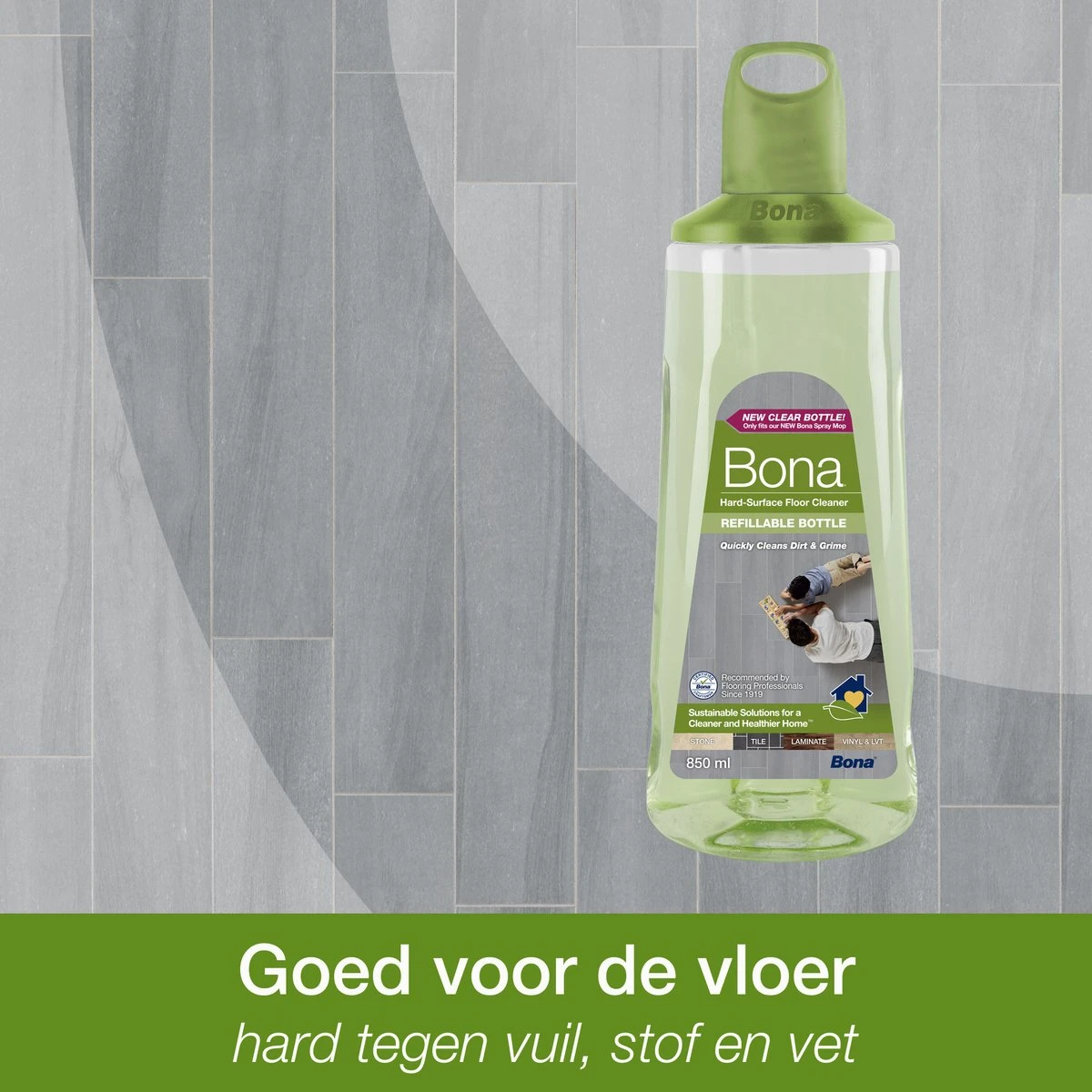 Bona Hard Floor, Tile & Parquet Stratifié Cleaner Cartridge - Premium Spray Mop - Natuursteen Cleaner - PVC Cleaner 7 Bona Hard Floor, Tile & Parquet Stratifié Cleaner Cartridge - Premium Spray Mop - Natuursteen Cleaner - PVC Cleaner – Image 5