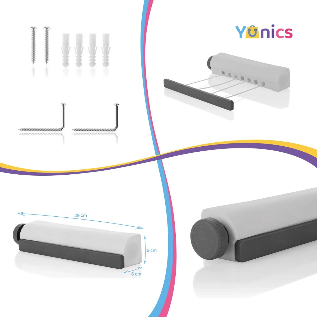 YUNICS Corde à Linge - Corde à Linge Extensible - 14 Mètres - Corde à Linge - Fil à Laver - Corde à Linge - Corde à Linge Extractible - Corde à Linge à L'intérieur - Corde à Linge à L'extérieur - Corde à Linge Camping - Corde à Linge Extensible 6 YUNICS Corde à Linge - Corde à Linge Extensible - 14 Mètres - Corde à Linge - Fil à Laver - Corde à Linge - Corde à Linge Extractible - Corde à Linge à L'intérieur - Corde à Linge à L'extérieur - Corde à Linge Camping - Corde à Linge Extensible – Image 4