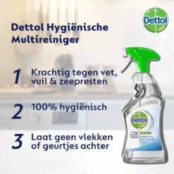 4 X Dettol Hygienic Multi Cleaner Spray - Spray Nettoyant Tout Usage - 100% Hygiénique - 4 X 500 Ml -Nettoyage Produits Boutique 1200x1200 1625