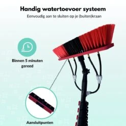Manche Télescopique Cleanlix Avec Brosse - Avec Conduit D'Eau - Brosse De Lavage Télescopique - Nettoyage Des Vitres - Extensible Jusqu'à 9 Mètres -Nettoyage Produits Boutique 1200x1200 1639