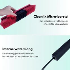Manche Télescopique Cleanlix Avec Brosse - Avec Conduit D'Eau - Brosse De Lavage Télescopique - Nettoyage Des Vitres - Extensible Jusqu'à 9 Mètres -Nettoyage Produits Boutique 1200x1200 1641