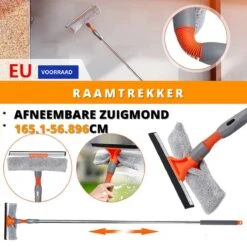 Manche Télescopique Lavage Vitres - Manche Télescopique Avec Brosse Multifonctionnel - Extensible Avec Tête Flexible - Set Complet - Jusqu'à 165 Cm -Nettoyage Produits Boutique 1200x1200 1649