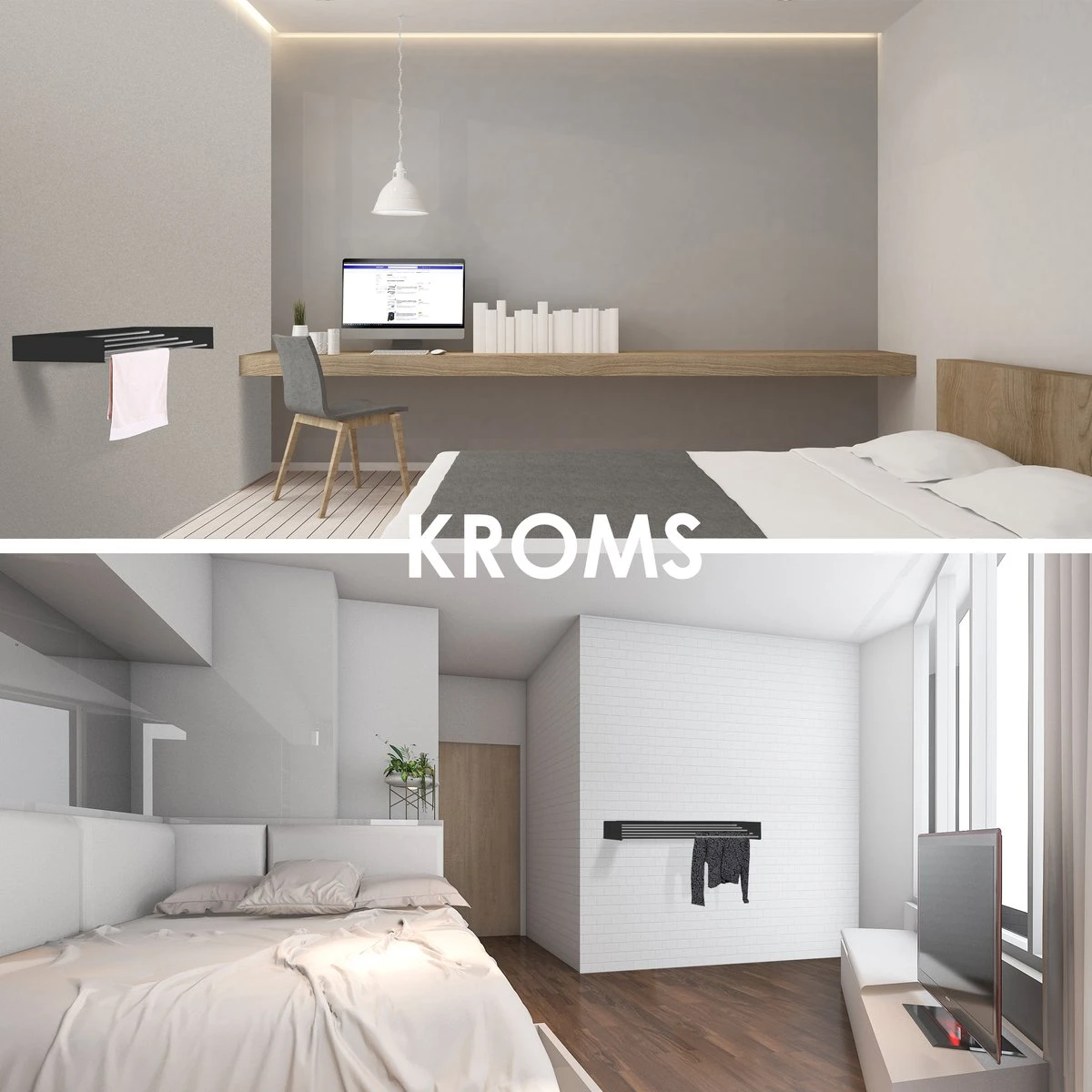 KROMS Étendoir Mural Zwart 100 Cm - AVEC GABARIT DE PERÇAGE - Étendoir Pliable - Wasrek Suspendu - Pliable - Mur - Peut être Suspendu - Longueur De Séchage 6m 5 KROMS Étendoir Mural Zwart 100 Cm - AVEC GABARIT DE PERÇAGE - Étendoir Pliable - Wasrek Suspendu - Pliable - Mur - Peut être Suspendu - Longueur De Séchage 6m – Image 3