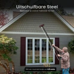 Poignée Télescopique Avec Brosse Ensemble De 6 Pièces - Poignée Télescopique Pour Le Nettoyage Des Vitres - Extensible Jusqu'à 4,6 Mètres - Avec Distributeur De Savon -Nettoyage Produits Boutique 1200x1200 1668