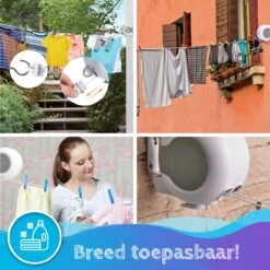 Summer Spark Strong Corde à Linge Extensible 26 Mètres | Fil De Corde à Linge | 2 Lignes De Séchage 13 Mètres | Rouleau Sécheur | Corde à Linge Rétractable | Corde à Linge Automatique | Penderie | Étendoir De Séchage -Nettoyage Produits Boutique 1200x1200 173