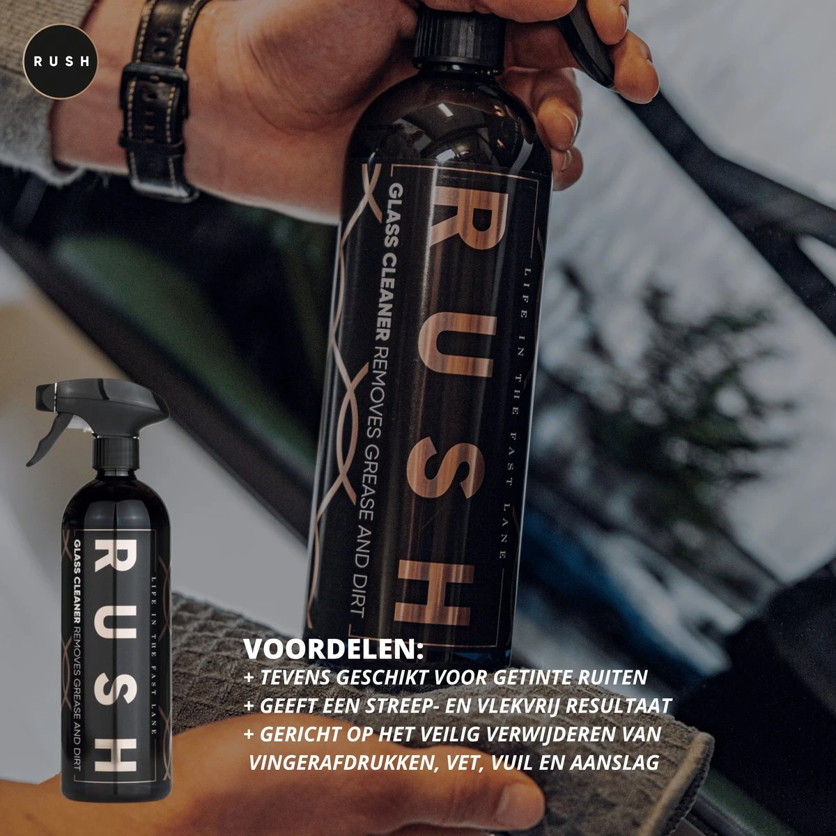 Rush SE RUER | Cleaner Vitres | Nettoyant Pour Pare-brises | Nettoyant Pour Vitres | Lessive De Voiture | Enlève La Graisse Et La Saleté 5 Rush SE RUER | Cleaner Vitres | Nettoyant Pour Pare-brises | Nettoyant Pour Vitres | Lessive De Voiture | Enlève La Graisse Et La Saleté – Image 3
