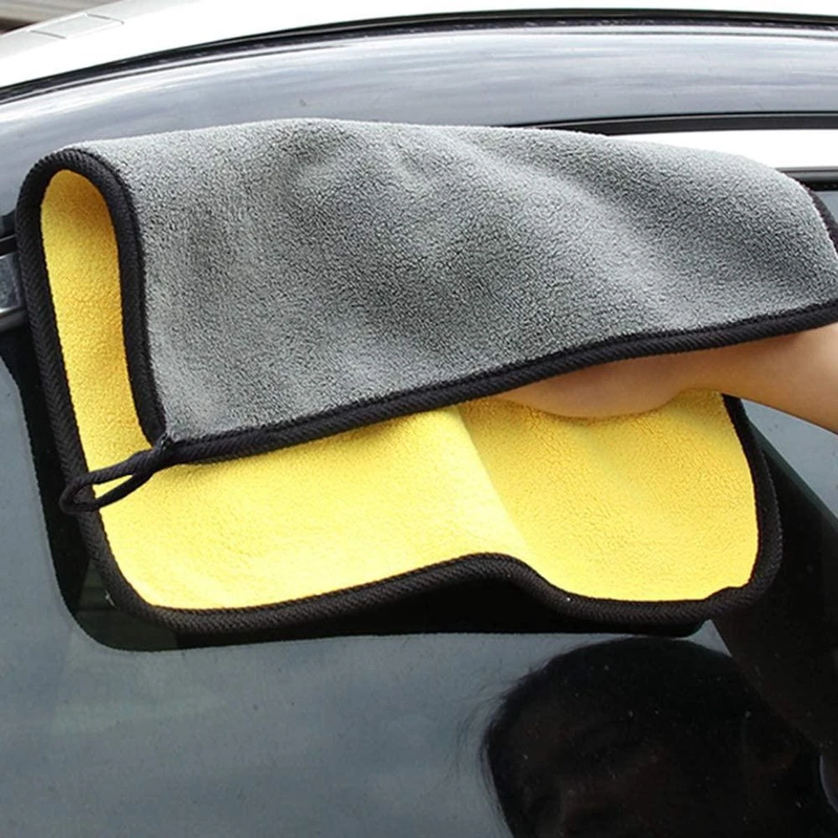 Serviette Sèche Auto Microfibre - Serviette Sèche Voiture Jaune/Gris 1100 Gsm 30x30cm - Serviette Sèche - Chiffons De Nettoyage - Lessive/ Nettoyage / Nettoyage 7 Serviette Sèche Auto Microfibre - Serviette Sèche Voiture Jaune/Gris 1100 Gsm 30x30cm - Serviette Sèche - Chiffons De Nettoyage - Lessive/ Nettoyage / Nettoyage – Image 5
