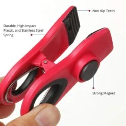 Buxibo - Pince à Linge En Caoutchouc Flexible Durable - Clip Photo - Clips Fraîcheur Frais - Clips De Fermeture - Scellant De Sac - Clip à Puces - White/noir -Nettoyage Produits Boutique 1200x1200 185