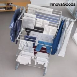 Innovagoods SECHE-LINGE PLIANT A ROUES 18 Wasrek - Portant - Corde à Linge - Tour De Séchage - Wasrek à Linge Extensible - Portant à Linge Pliable - Corde à Linge - Etendoir à Linge -Nettoyage Produits Boutique 1200x1200 193