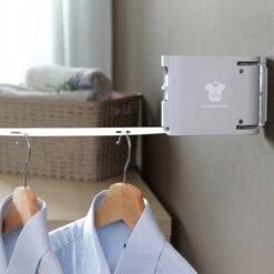 Corde à Linge Rétractable - Corde à Linge Rétractable - Ligne De Séchage à Rouleaux - Étendoir à Linge Rétractable - Corde à Linge Rétractable - Panier De 24 Pinces à Épingles à Linge GRATUIT