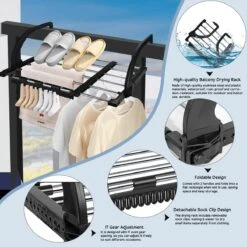 1 Pièce Radiateur Sèche-linge Acier Inoxydable Porte-Vêtements Chauffage 42-73cm Balcon Sèche-linge Extensible Cintre Balcon Suspendu Sèche-linge Pliable Radiateur Sèche-Chaussettes -Nettoyage Produits Boutique 1200x1200 240