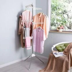 Séchoir Pliable Séchoir à Repasser Porte-manteau Portant Sèche-linge Universel, Avec 5 Patères Rabattables, Peu Encombrant, Pour Chemises, Chemisiers, Pulls, Robes -Nettoyage Produits Boutique 1200x1200 255