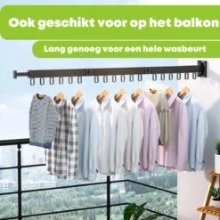 Wasrek Wasrek - 54 CM - Portant - Portant - Tringle à Vêtements - Tringle à Vêtements - Étendoir Mural - Étendoir Mural - Étendoir Suspendu - Wasrek Suspendu - Étendoir Mural - Pliable -Nettoyage Produits Boutique 1200x1200 257