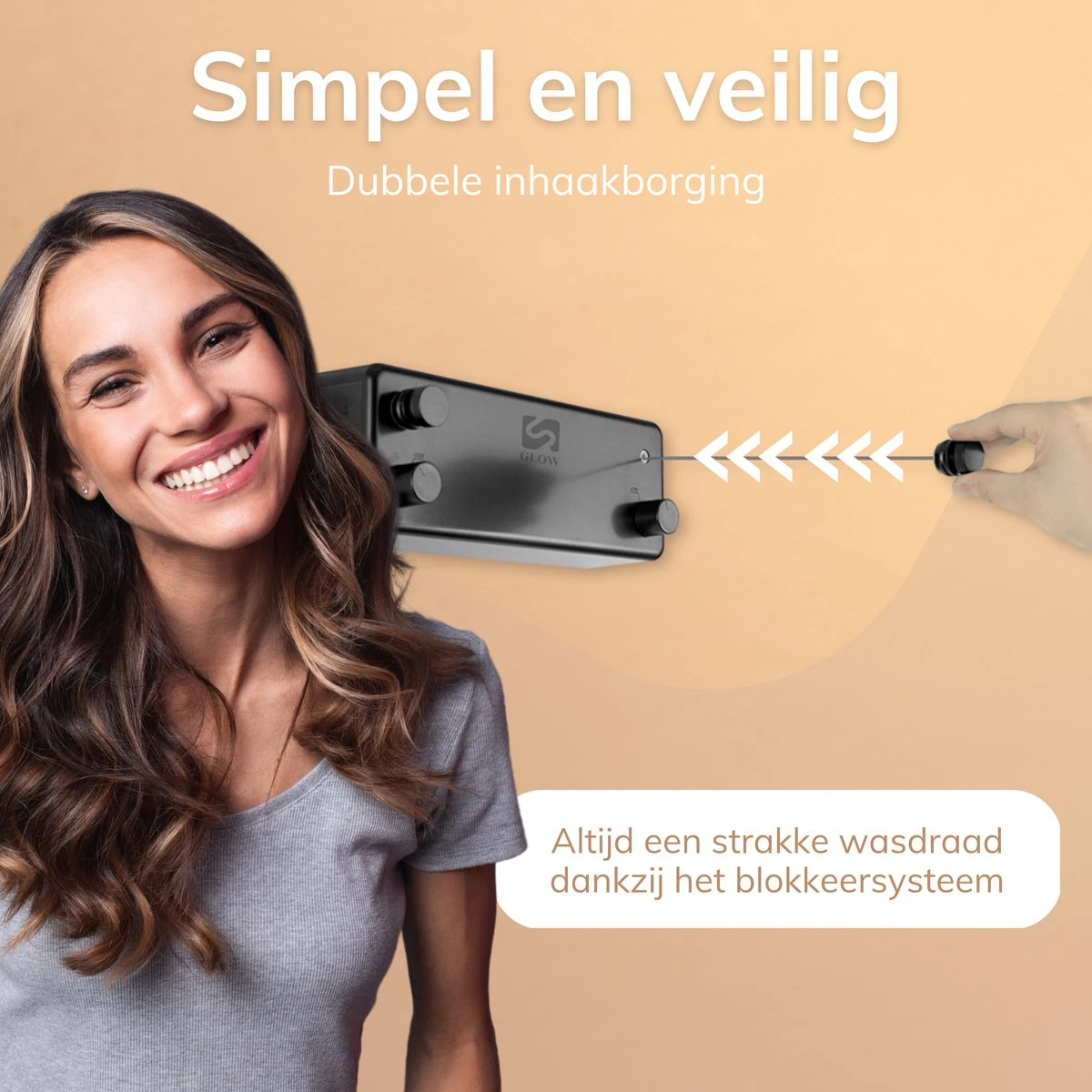 Corde à Linge Extensible GLOW - Vis Fournies - Corde à Linge à âme En Acier - Fil à Laver - Alternative Au étendoir - Corde à Linge En Wasrek - Corde à Linge Extensible - Longueur De Séchage De 8,4 M 8 Corde à Linge Extensible GLOW - Vis Fournies - Corde à Linge à âme En Acier - Fil à Laver - Alternative Au étendoir - Corde à Linge En Wasrek - Corde à Linge Extensible - Longueur De Séchage De 8,4 M – Image 6