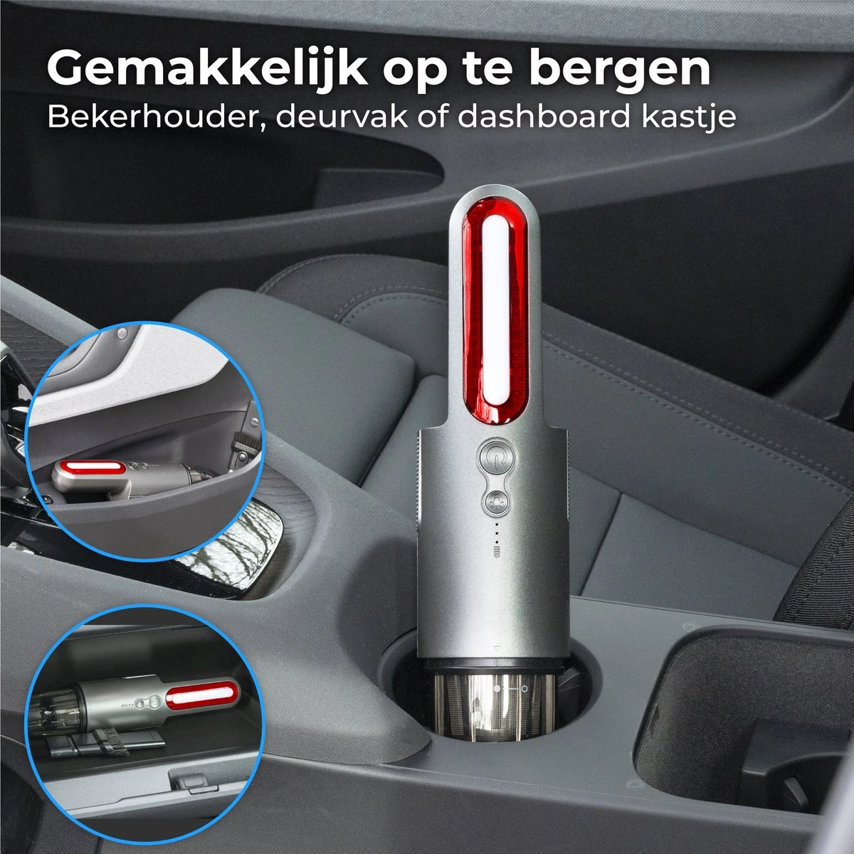 Nuvance - Aspirateur De Voiture 6000Pa - Sans Fil à Main - Aspirateur De Voiture USB Rechargeable - Aspirateur à Main Pour Voiture Et Maison - Incl. Pièce Jointe 8 Nuvance - Aspirateur De Voiture 6000Pa - Sans Fil à Main - Aspirateur De Voiture USB Rechargeable - Aspirateur à Main Pour Voiture Et Maison - Incl. Pièce Jointe – Image 7