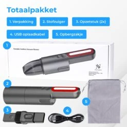 Nuvance - Aspirateur De Voiture 6000Pa - Sans Fil à Main - Aspirateur De Voiture USB Rechargeable - Aspirateur à Main Pour Voiture Et Maison - Incl. Pièce Jointe 20 Nuvance - Aspirateur De Voiture 6000Pa - Sans Fil à Main - Aspirateur De Voiture USB Rechargeable - Aspirateur à Main Pour Voiture Et Maison - Incl. Pièce Jointe -Nettoyage Produits Boutique 1200x1200 367