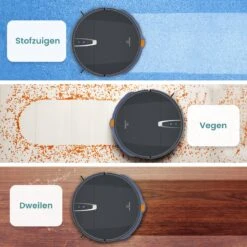 Aspirateur Robot Vadrouille - Aspirateur Robot Avec Fonction Vadrouille - Robot Vadrouille Avec Station De Charge - Aspirateur Robot - Station De Charge De L'application Robot De Nettoyage - 3 En 1 -Nettoyage Produits Boutique 1200x1200 377