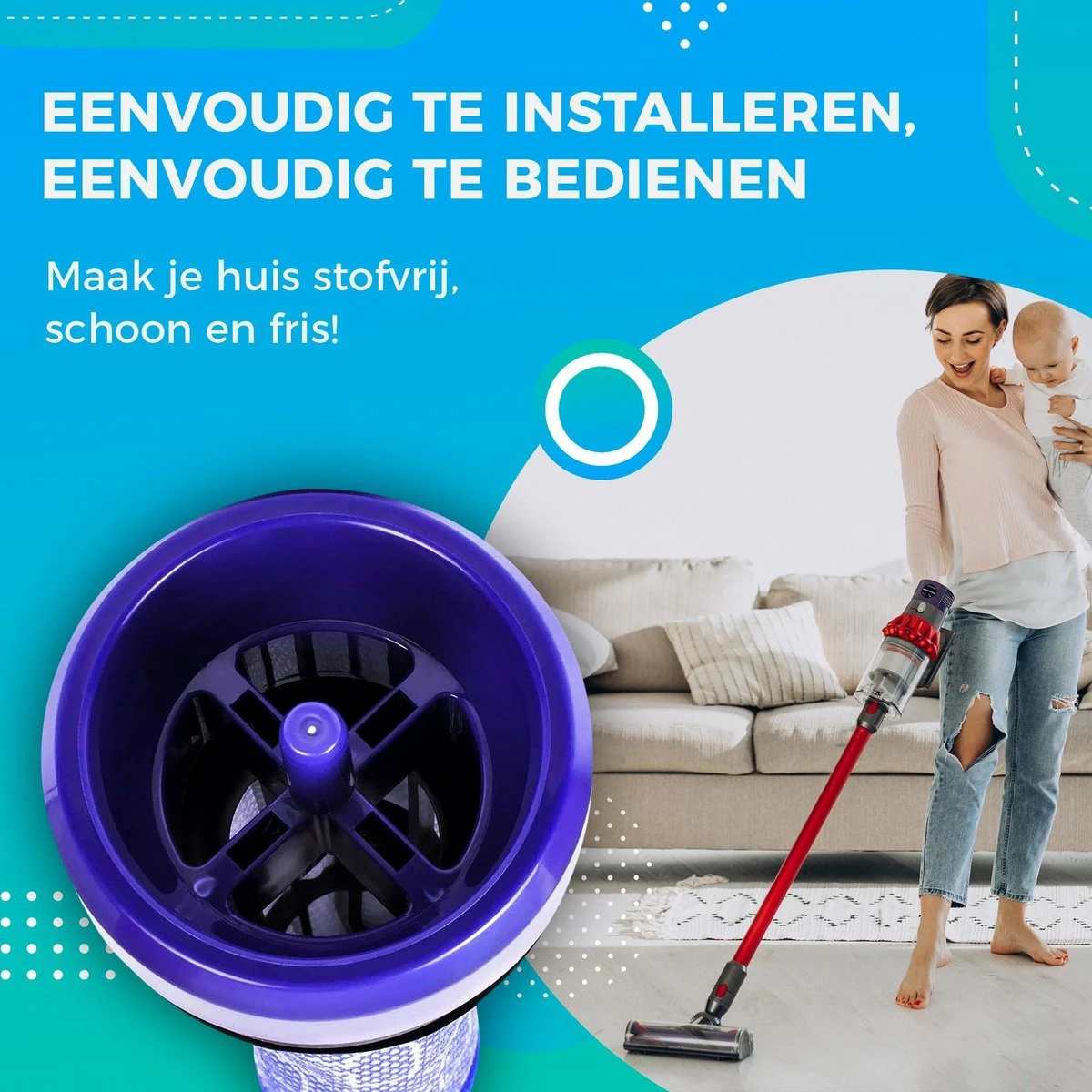 Filtre HEPA Pour Aspirateur - Geschikt Voor Dyson Aux Aspirateurs Dyson Stick DC28c, DC33c, DC37, DC37c, DC39, DC39c, DC41c Et DC53 Series - Lavable 7 Filtre HEPA Pour Aspirateur - Geschikt Voor Dyson Aux Aspirateurs Dyson Stick DC28c, DC33c, DC37, DC37c, DC39, DC39c, DC41c Et DC53 Series - Lavable – Image 5