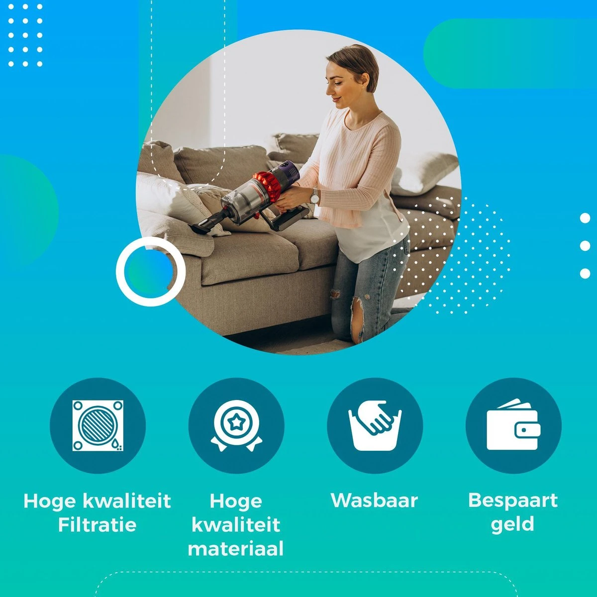 Filtre HEPA Pour Aspirateur - Geschikt Voor Dyson Aux Aspirateurs Dyson Stick DC28c, DC33c, DC37, DC37c, DC39, DC39c, DC41c Et DC53 Series - Lavable 8 Filtre HEPA Pour Aspirateur - Geschikt Voor Dyson Aux Aspirateurs Dyson Stick DC28c, DC33c, DC37, DC37c, DC39, DC39c, DC41c Et DC53 Series - Lavable – Image 6