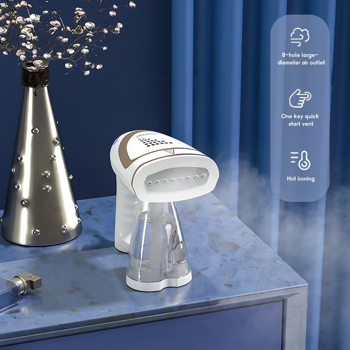 Vapeur Et Nettoyeur De Vêtements - Petit Défroisseur à Main Pour La Maison Et Les Voyages - Appareil à Vapeur Pour Vêtements/ Textiles / Tissus 11 Vapeur Et Nettoyeur De Vêtements - Petit Défroisseur à Main Pour La Maison Et Les Voyages - Appareil à Vapeur Pour Vêtements/ Textiles / Tissus – Image 9